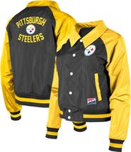 New Era Women's New Era Black Pittsburgh Steelers Coaches Raglan Full-Snap Jacket