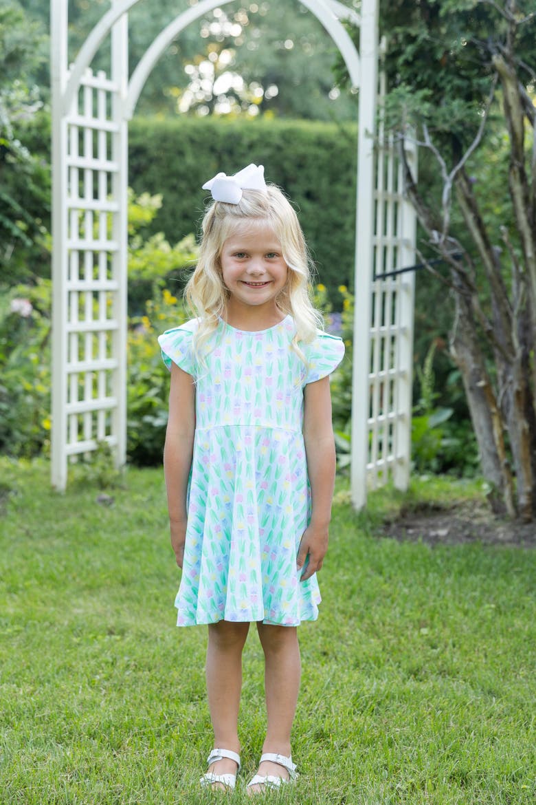 Printed Knit Tulip Twirl Dress, Alternate, color, Multi