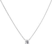 BY ADINA EDEN Lab Grown Diamond Round Solitaire Necklace 14K
