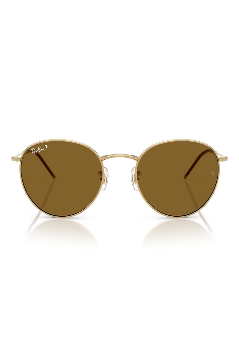 Reverse 55mm Polarized Phantos Sunglasses, Main, color, GOLD FLASH