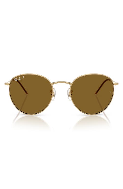Ray Ban Ray-ban Reverse 53mm Polarized Phantos Sunglasses In Gold Flash
