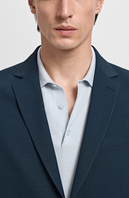Mango Slim Fit Suit Jacket In Blue