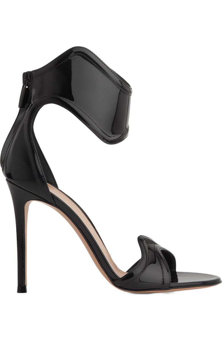 Gianvito Rossi Lucrezia Sandals, Main, color, Black Patent