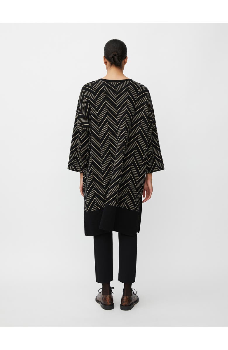 Masai Copenhagen MaNuska3/4 Sleeve Loose Fit Midi Dress, Alternate, color, Black