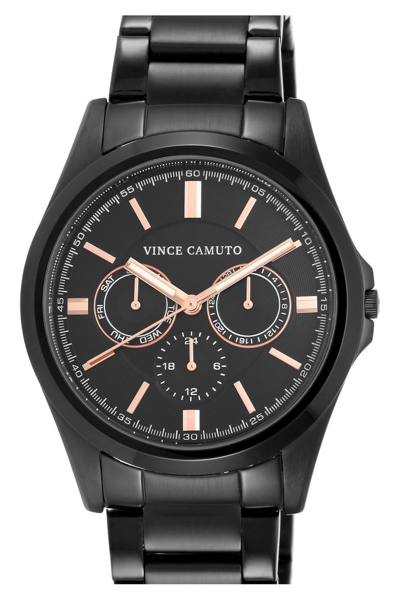 Chronograph Bracelet Watch, 42mm, Main, color, BLACK/ GREEN