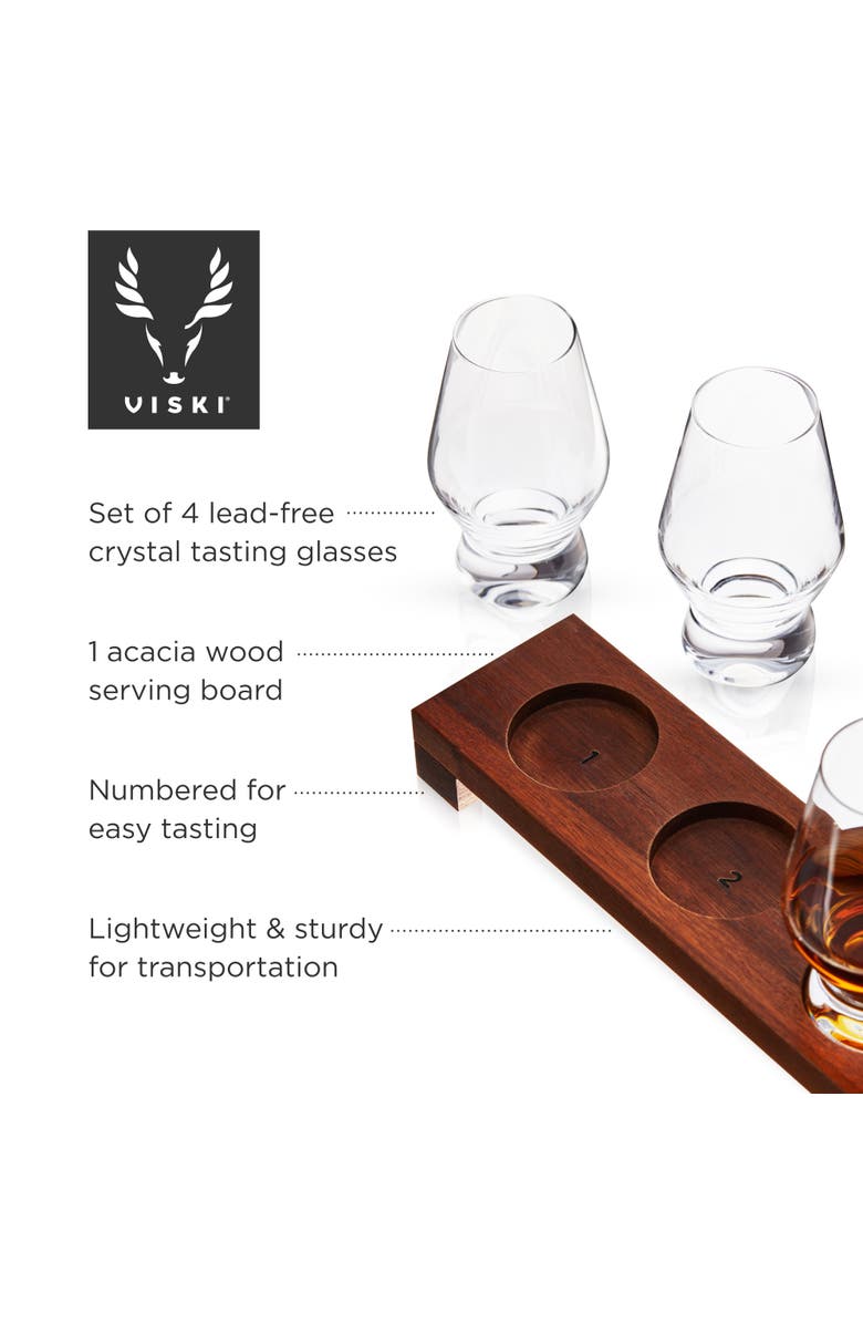 Viski Crystal Spirit Flight Set Set of 5, Alternate, color, Clear