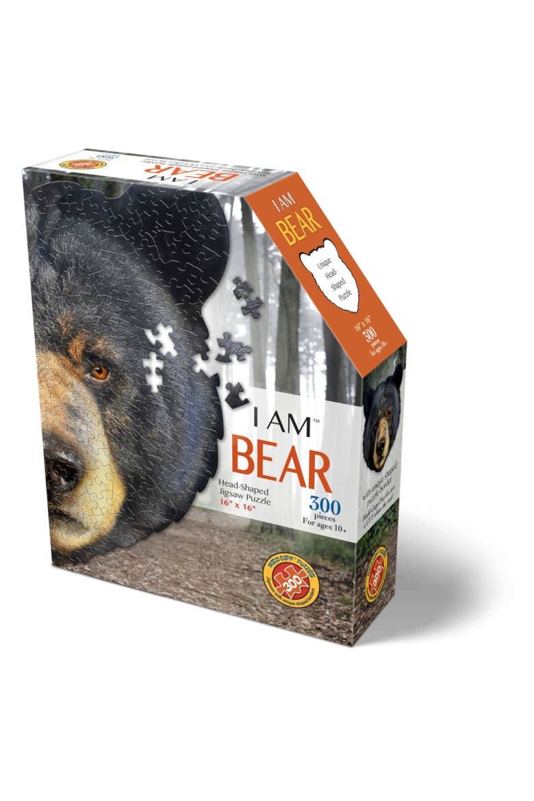 I Am Bear 300 Pieces Animal Shaped Jigsaw Puzzle, Main, color, Multicolored