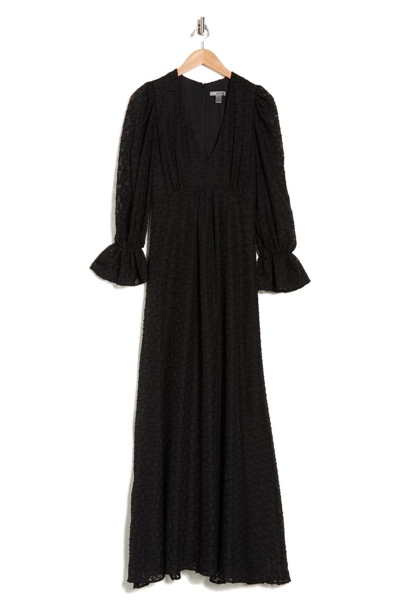 BY DESIGN Eva Long Sleeve Maxi Dress, Alternate, color, Black