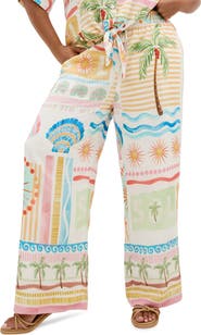 City Chic Aliya Print Wide Leg Pants