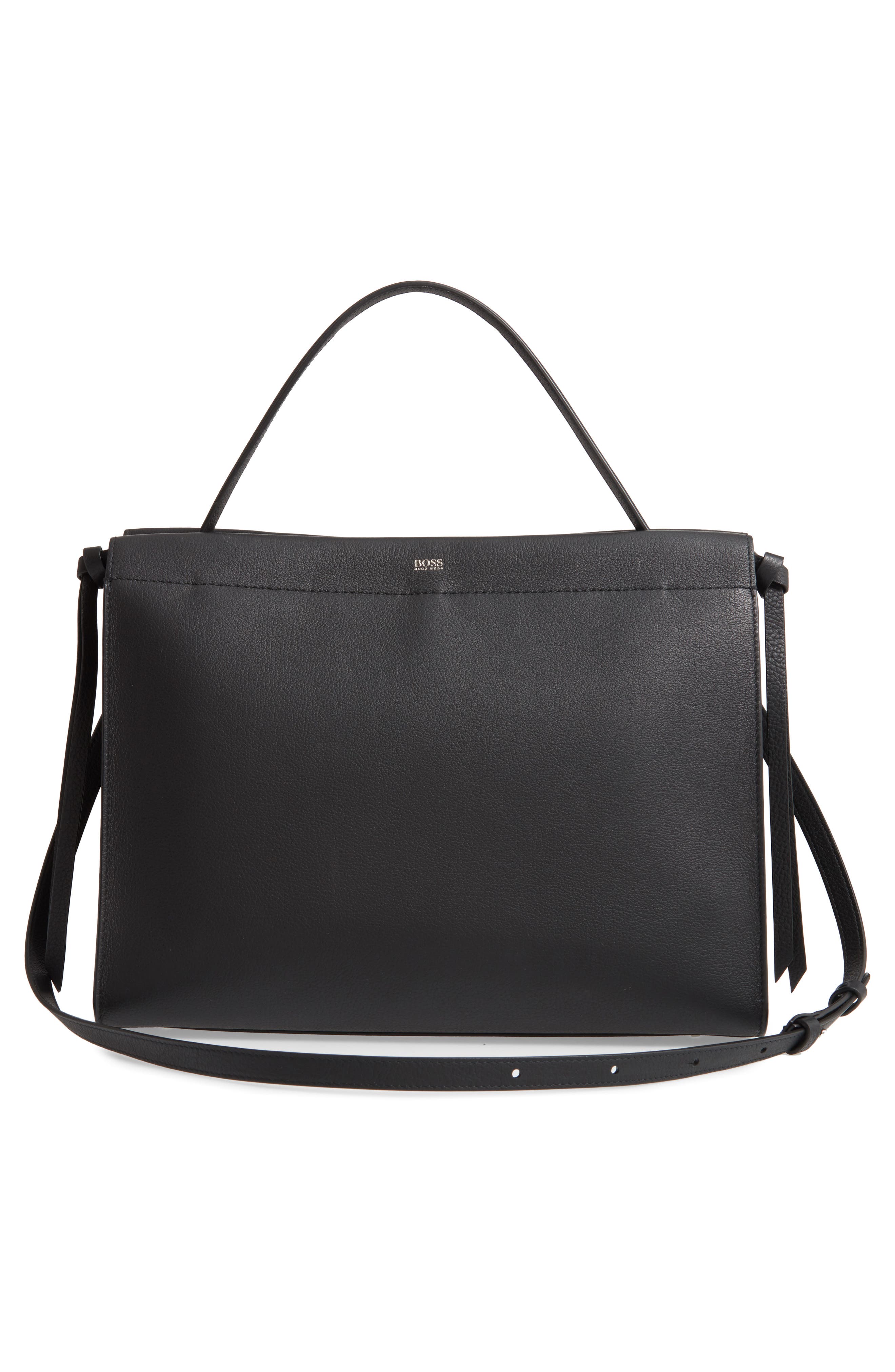 BOSS Katlin Small Leather Tote, Alternate, color, 