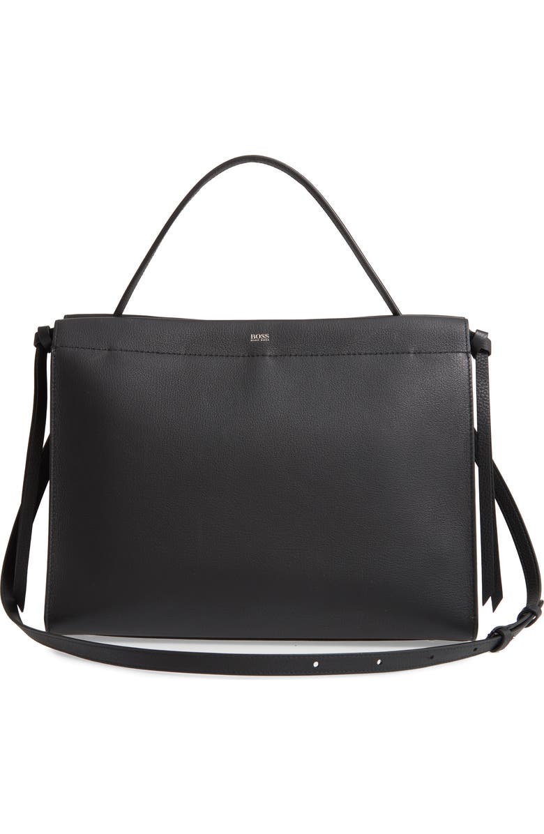 BOSS Katlin Small Leather Tote, Alternate, color,