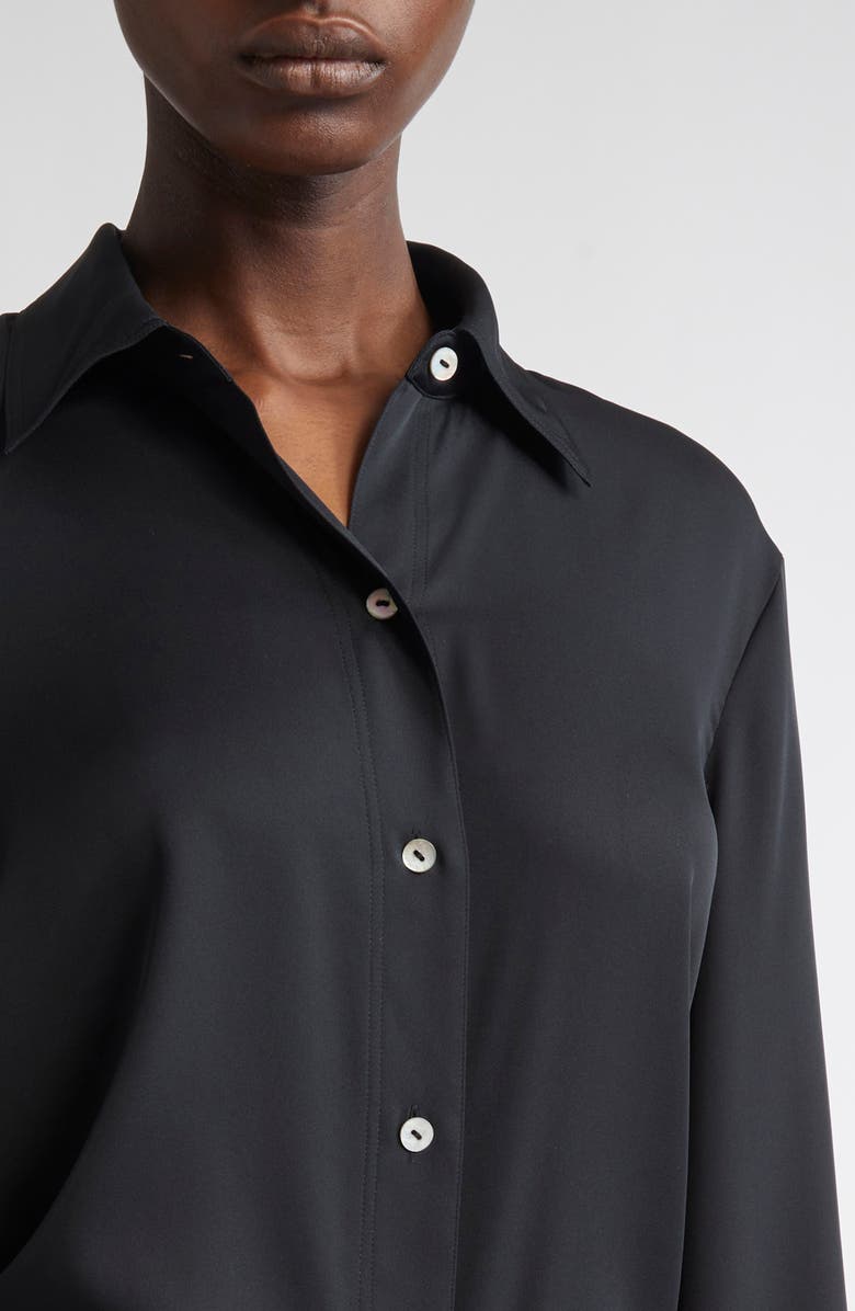 Vince Slim Fit Long Sleeve Button-Up Shirt, Alternate, color, Black