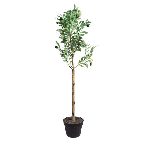 Storied Home Potted Faux Olive Artificial Flower In Multi