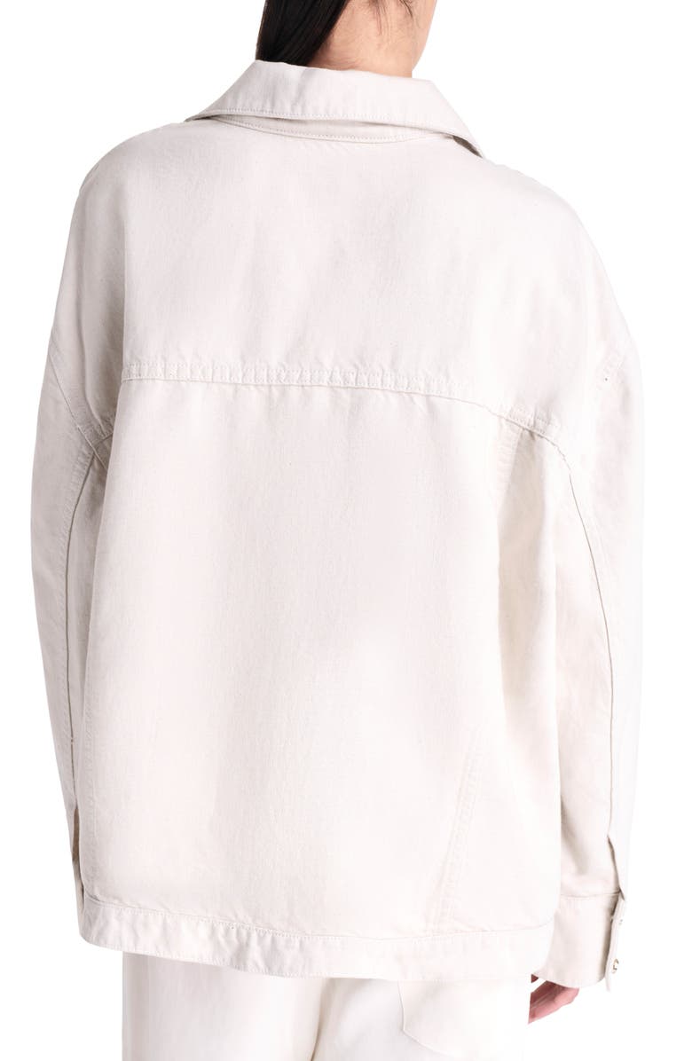 TWP At Ease Stretch Cotton Shirt, Alternate, color, Natural