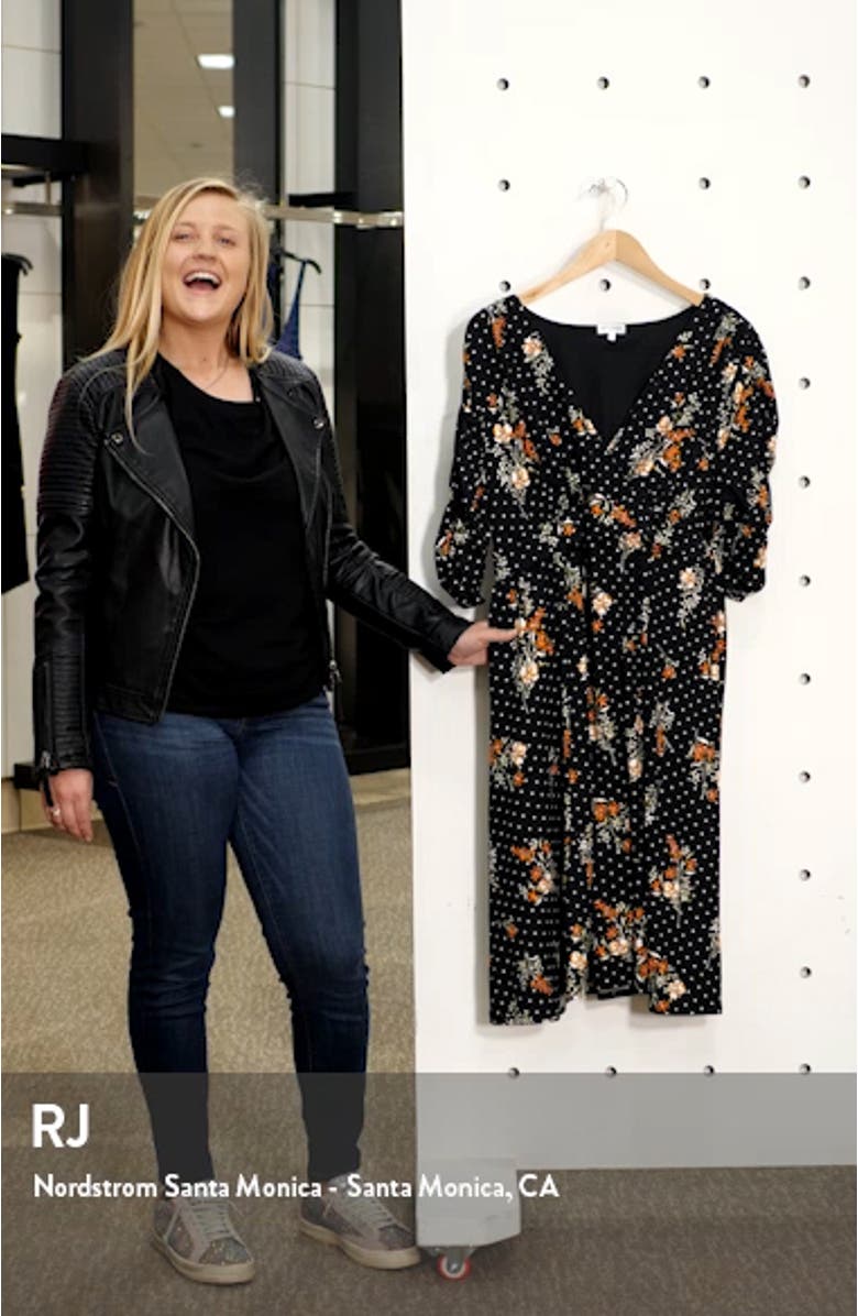 Gabriella Print Jersey A-Line Dress, sales video thumbnail