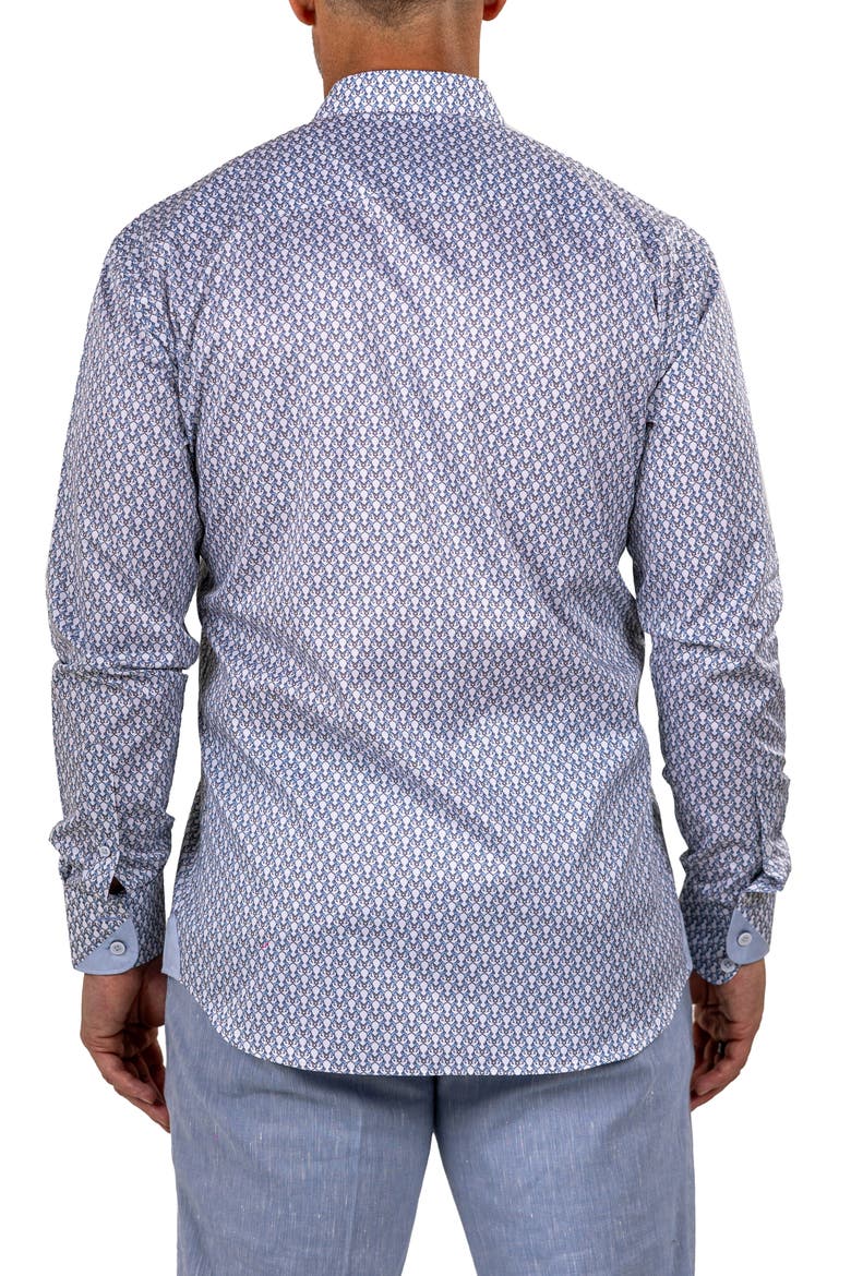 Einstein Marthyr 0245 Contemporary Fit Button-Up Shirt, Alternate, color, WHITE BLUE