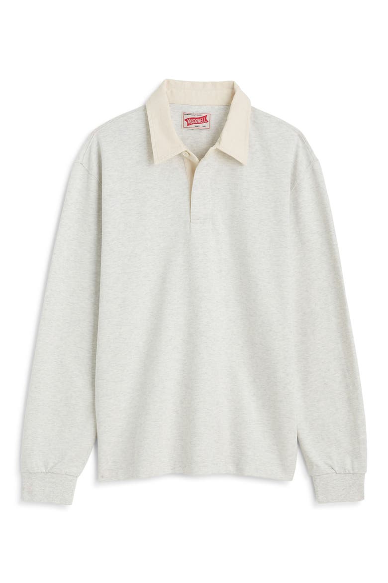 Long Sleeve Stripe Rugby Shirt, Alternate, color, LIGHT HEATHER GREY
