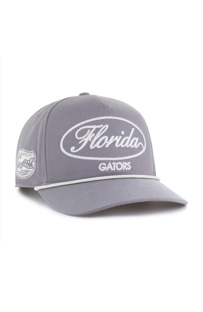 '47 Men's '47 Gray Florida Gators Contemporary Basics Foundational Rope Hitch Adjustable Hat, Main, color, Gray