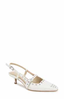 Kenneth Cole Martha Eyelet Slingback Kitten Heel Pump