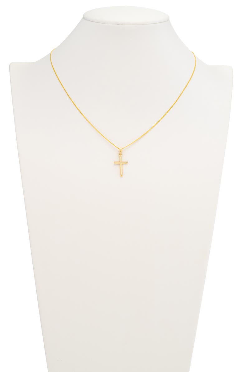 HAWLEY ST 14K Yellow Gold Bar Cross Pendant, Alternate, color,