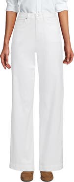 Lands' End High Rise 5 Pocket Wide Leg Chino Pants