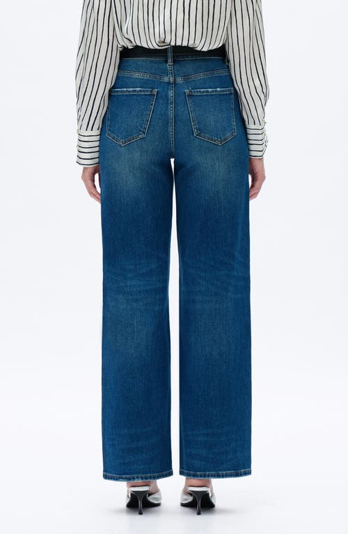 Bayeas High Waist Relaxed Straight Leg Jeans In Blue