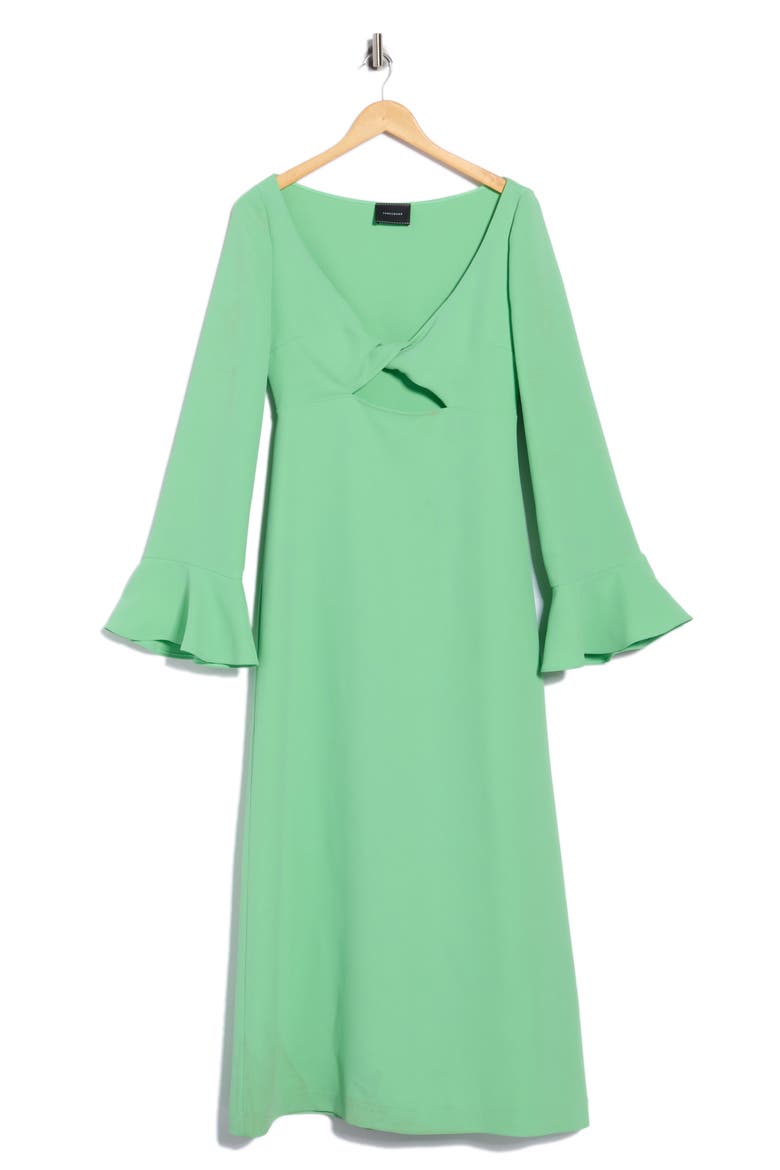 Cutout Long Sleeve Maxi Dress, Main, color, MINT
