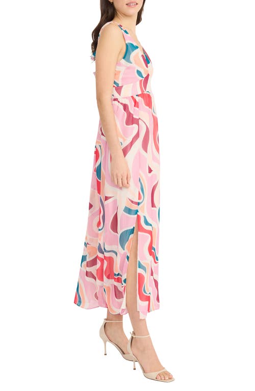 Donna Morgan Sleeveless Chiffon Maxi Dress In Rosebloom/paradise Pink