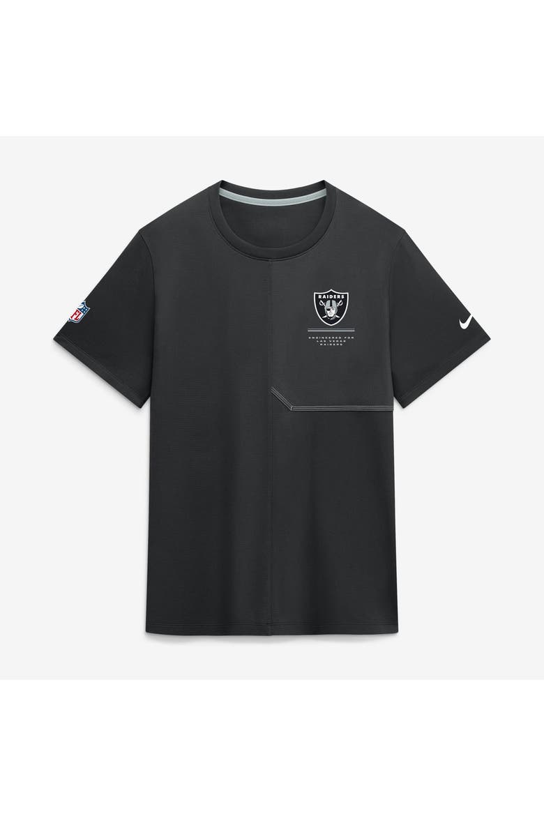Men's Nike  Black Las Vegas Raiders Sideline UV Dri-FIT Coaches Shirt, Main, color, Black