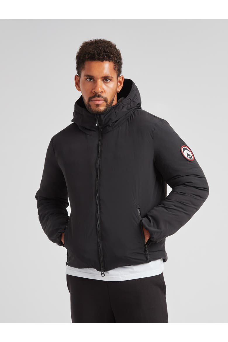 Cosmos Long Sleeve Hooded Jacket, Main, color, BLACK