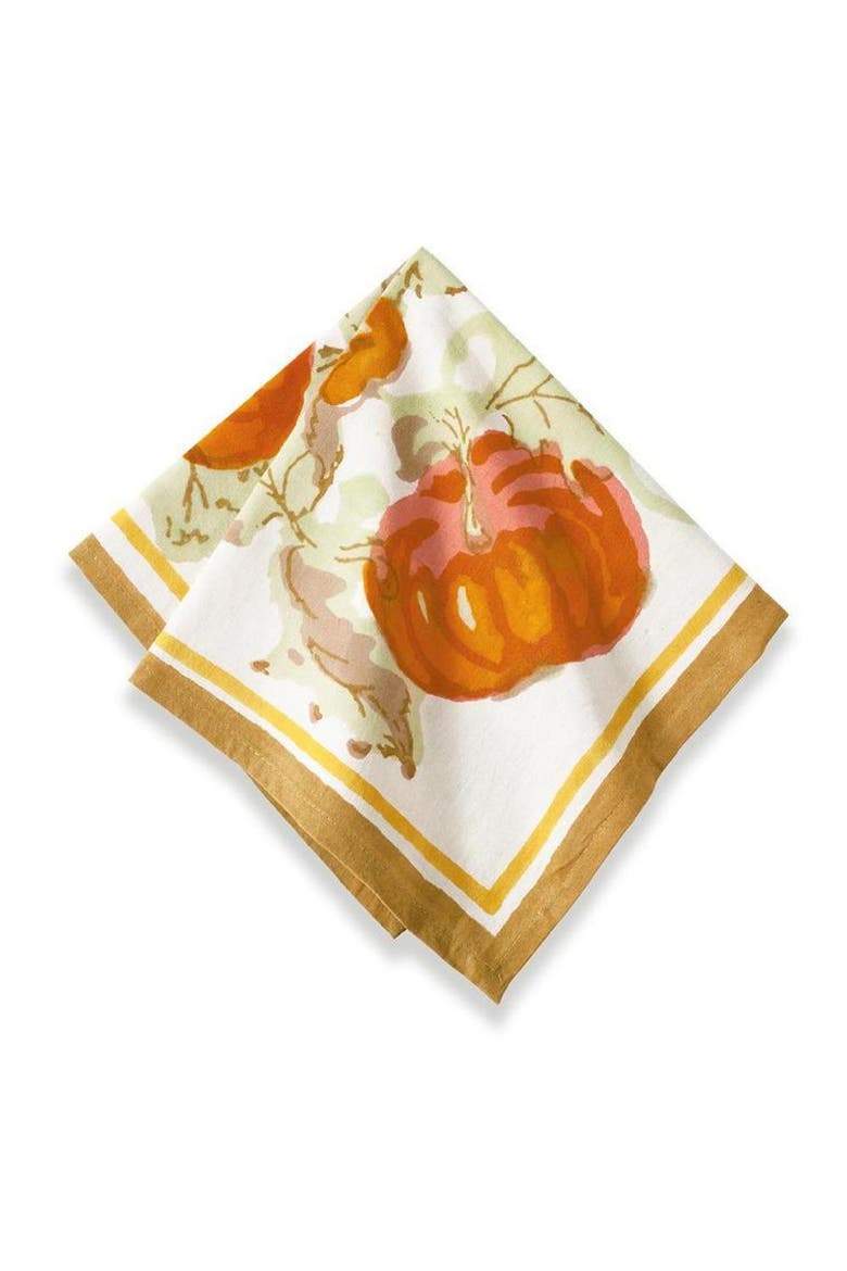 Pumpkin Napkins, Main, color, Orange/Mustard 19" x 19"