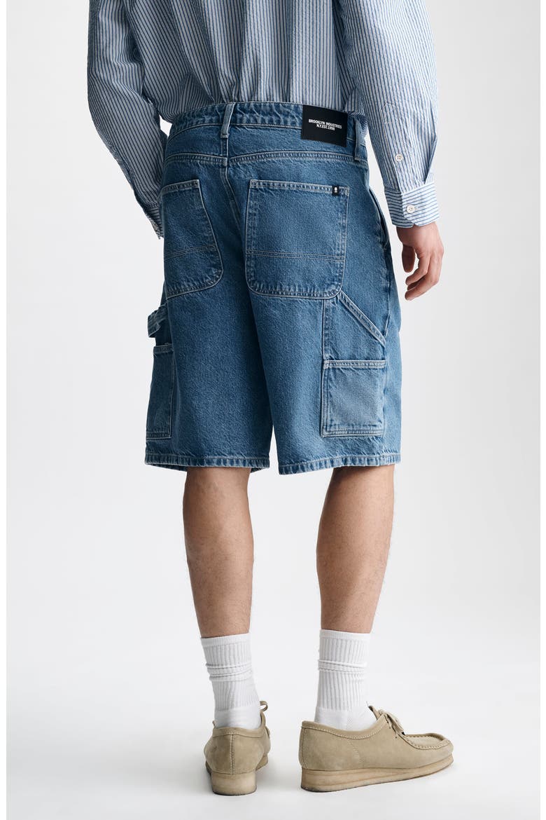 Williamsburg Relaxed Fit Cotton Denim Carpenter Shorts, Alternate, color, MID EVERYDAY DENIM