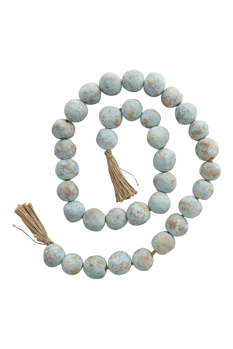 Ceramic & Tassel Garland, Main, color, TEAL