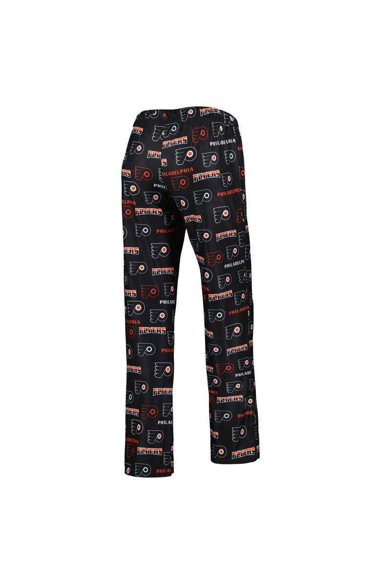 CONCEPTS SPORT Women's Concepts Sport Black Philadelphia Flyers Breakthrough Allover Logo Sleep Pants, Alternate, color, 
