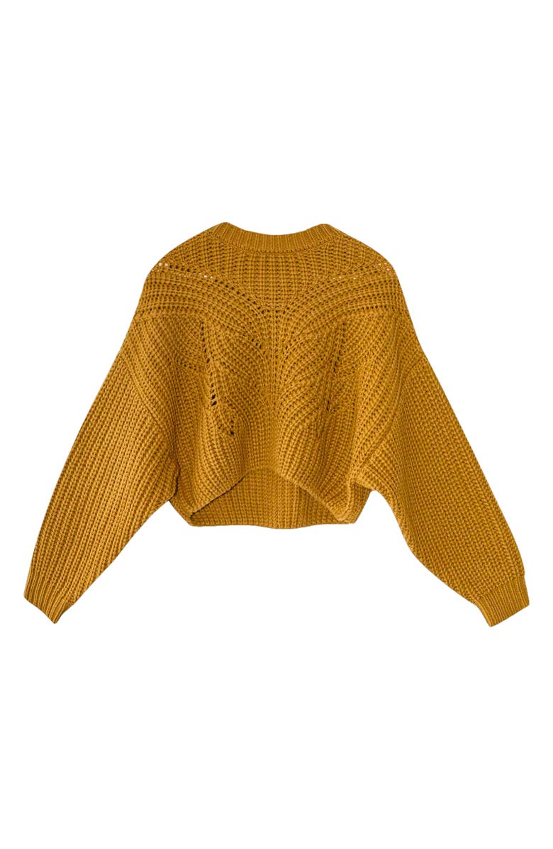 Topshop Butterfly Super Crop Sweater, Alternate, color,