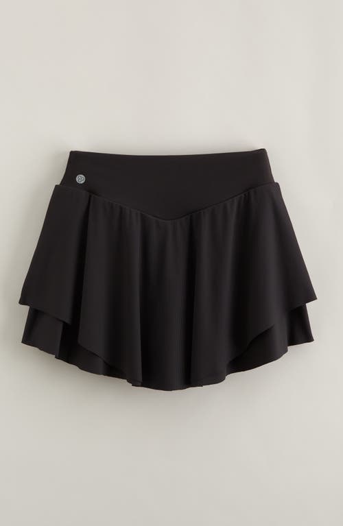 Zella Girl Kids' Run Play Layered Skort In Black