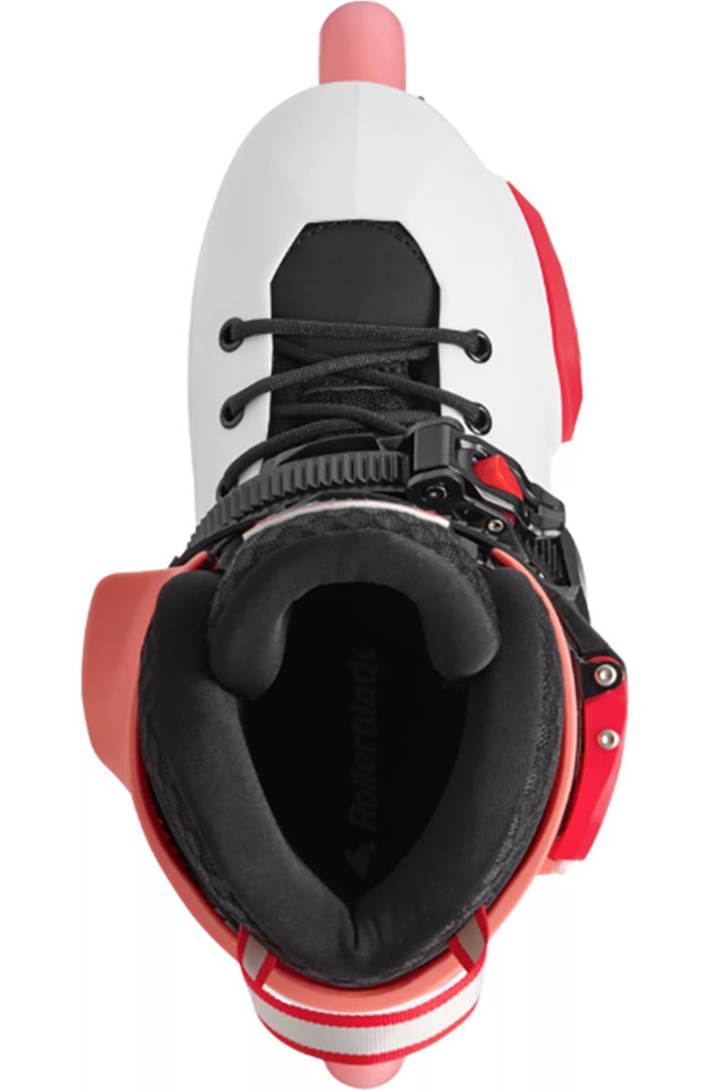 Rollerblade Apex Adjustable Girls Inline Skates, Alternate, color, Platinum/Coral