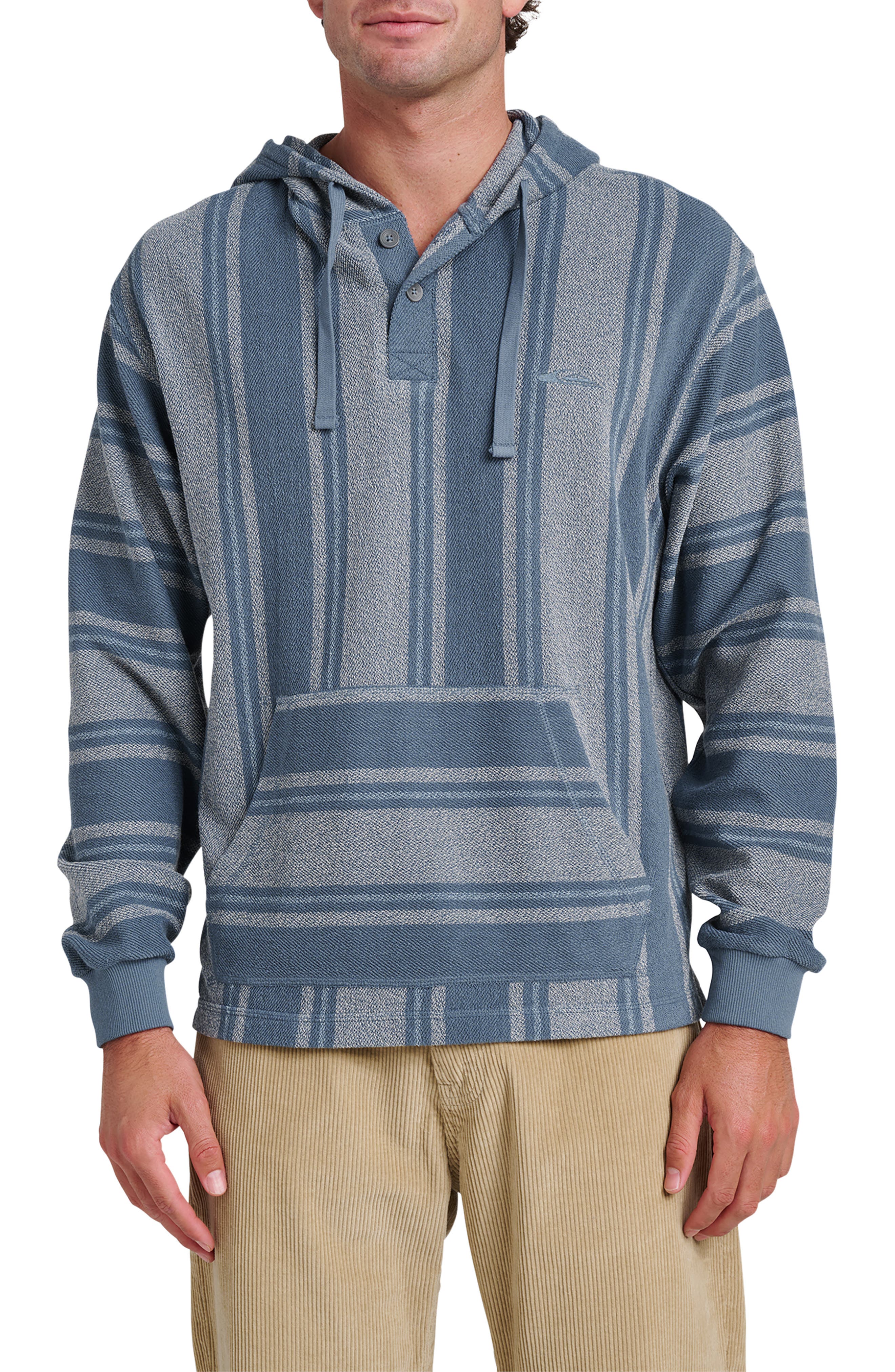 Quiksilver Playa Stripe Henley Hoodie