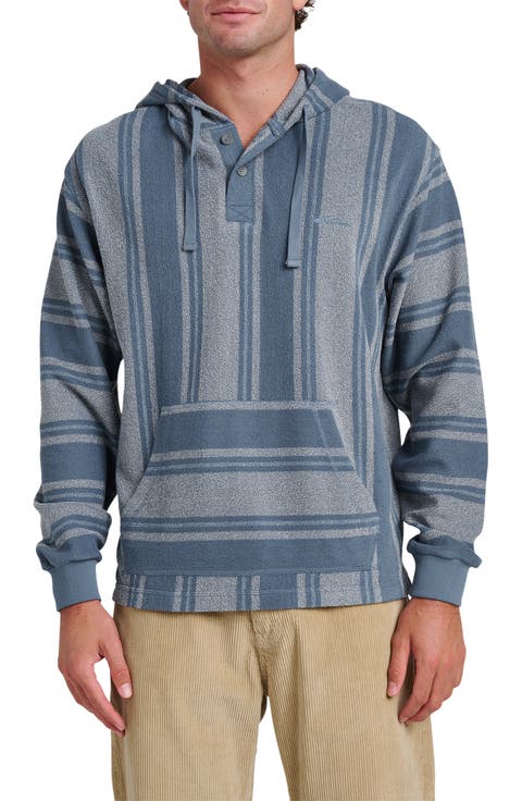 Playa Stripe Henley Hoodie