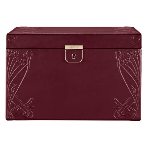 Wolf Liberty Large Jewelry Box In Burgundy