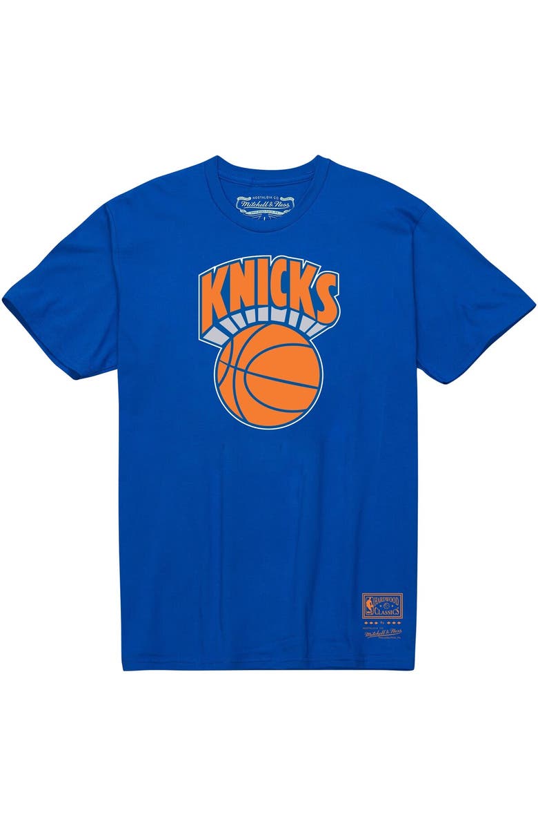 Mitchell & Ness Unisex Mitchell & Ness  Blue New York Knicks Hardwood Classics MVP Throwback Logo T-Shirt, Alternate, color, 