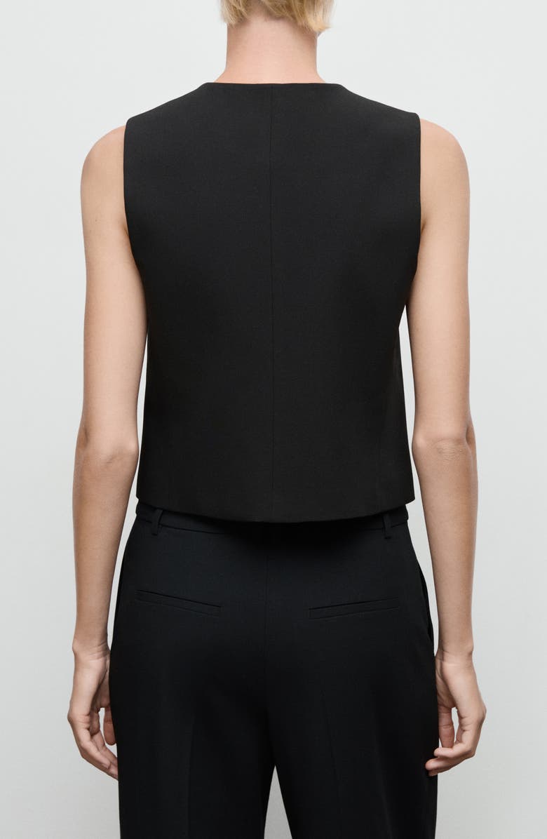 MANGO Gabo Vest, Alternate, color, Black