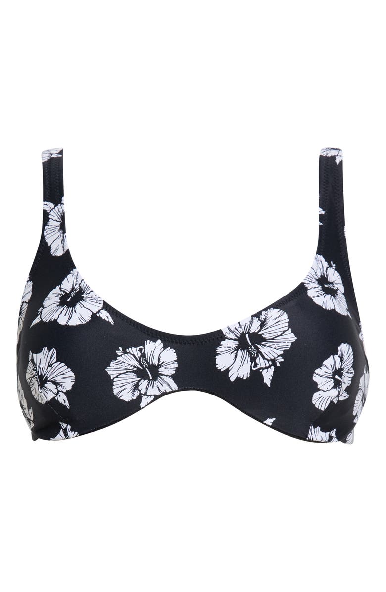 Rip Curl Party Wave Multi Fit Underwire Bikini Top, Alternate, color, Black/ White