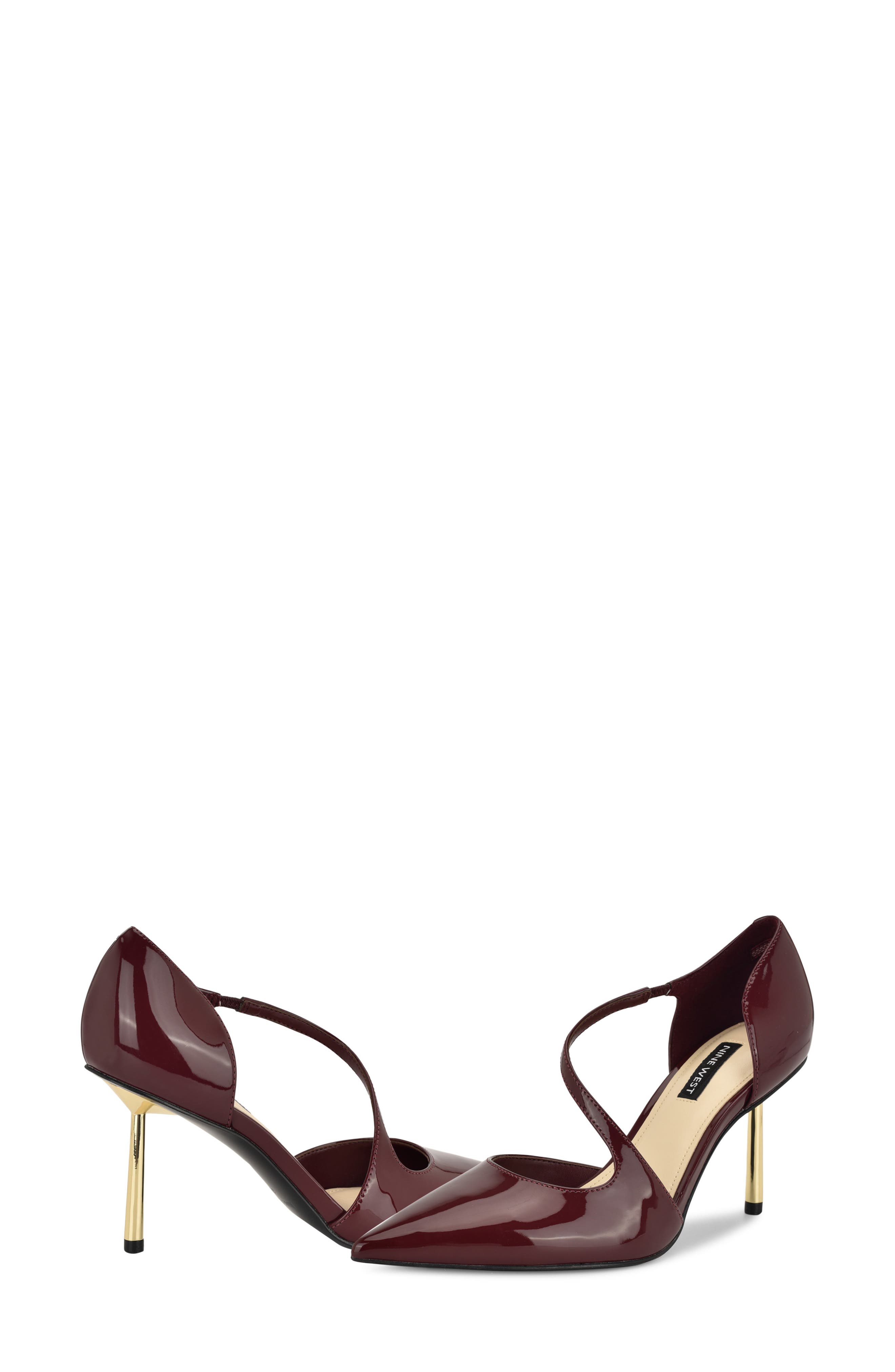 Nine West Dolen Pointed Toe Pump, Alternate, color, Dark Red