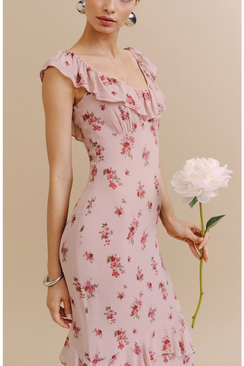 Tripoli Ruffle Tiered Maxi Dress, Alternate, color, TEA TIME