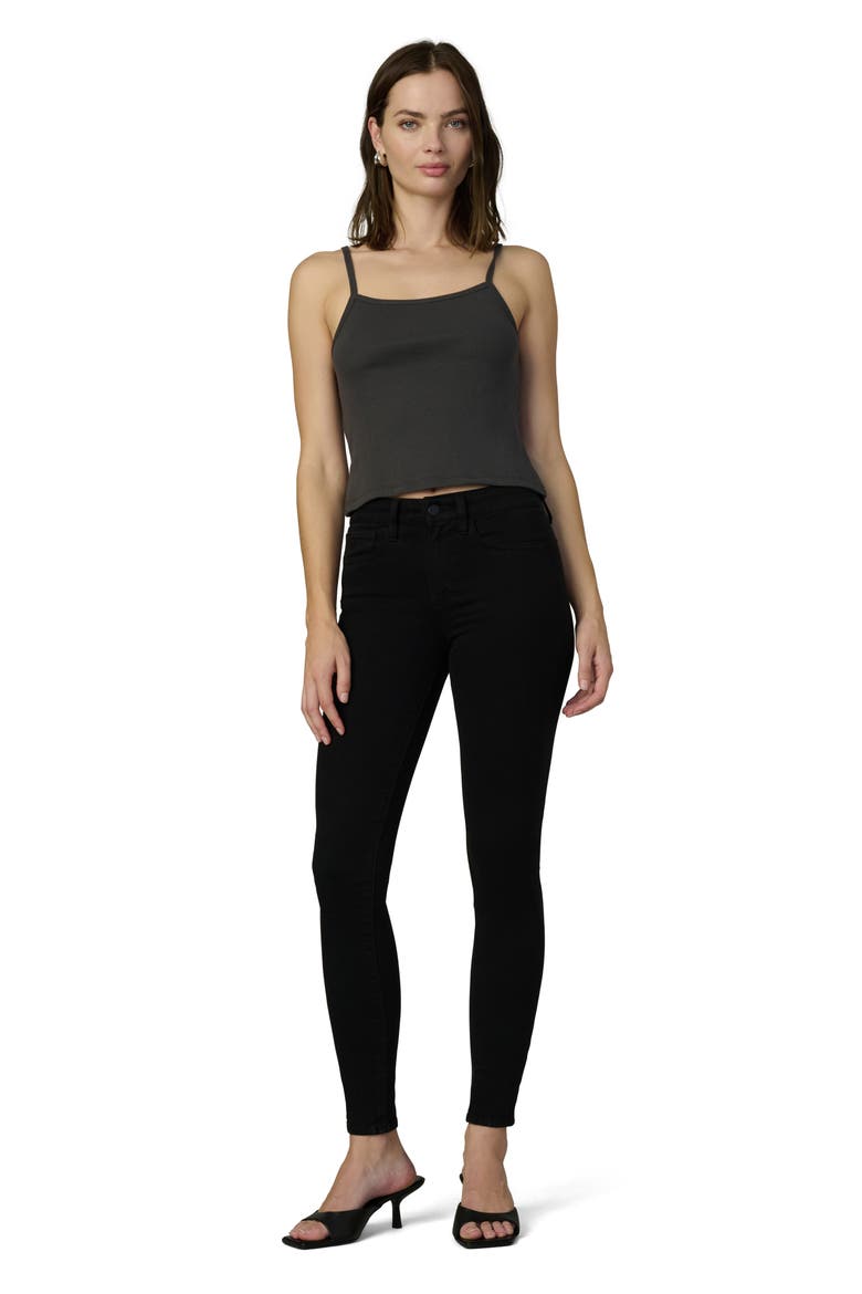 The Icon High Waist Skinny Jeans, Alternate, color, BLACK