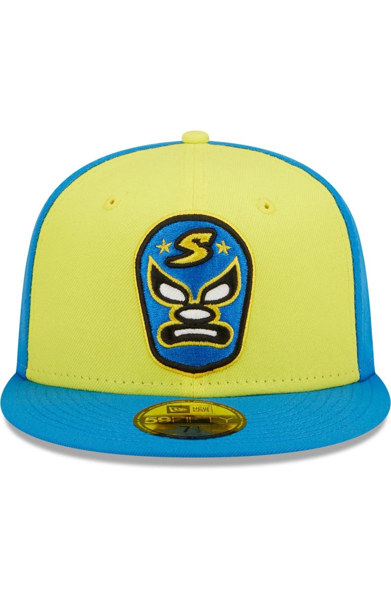 New Era Men's New Era Yellow/Blue Sacramento Dorados Copa De La Diversion 59FIFTY Fitted Hat, Alternate, color, Yellow