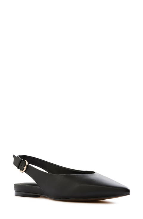 Luna Pointed Toe Slingback Flat (Women)
