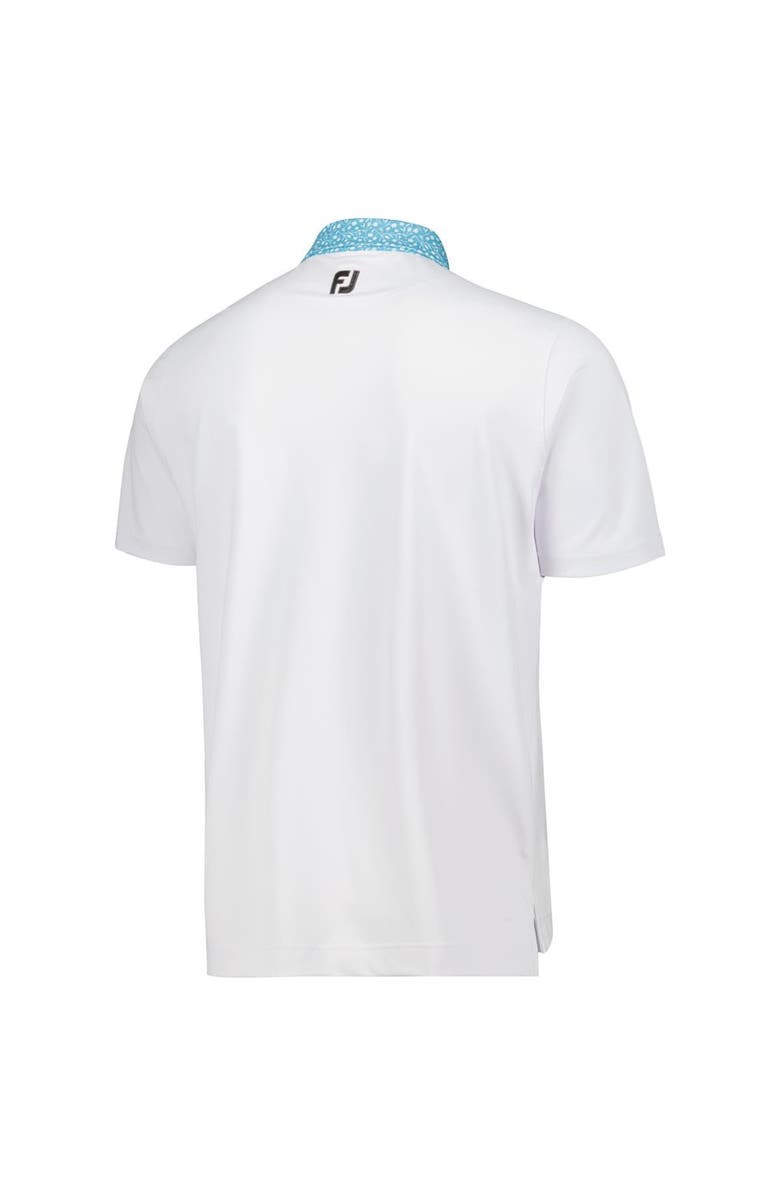 FOOTJOY Men's FootJoy White WM Phoenix Open Tulip Lisle ProDry Golf Polo, Alternate, color,
