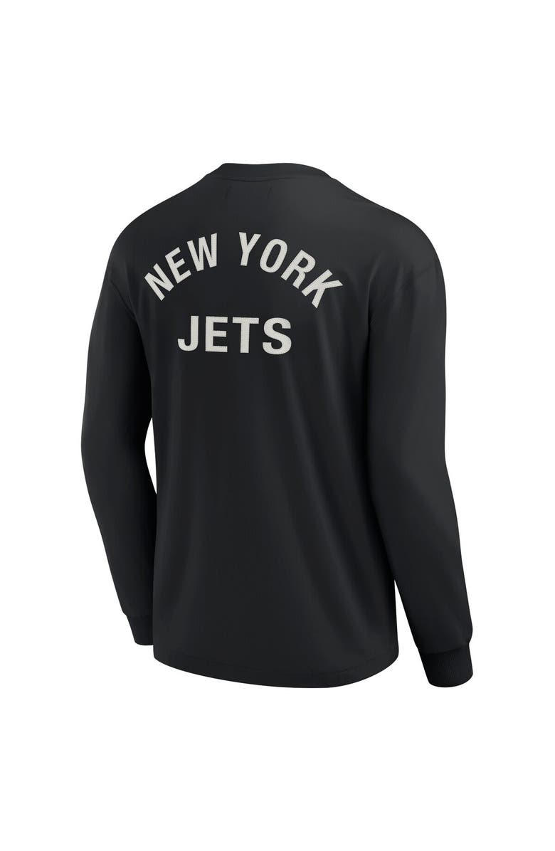 Fanatics Signature Unisex Fanatics Signature Black New York Jets Super Soft Long Sleeve T-Shirt, Alternate, color, Black